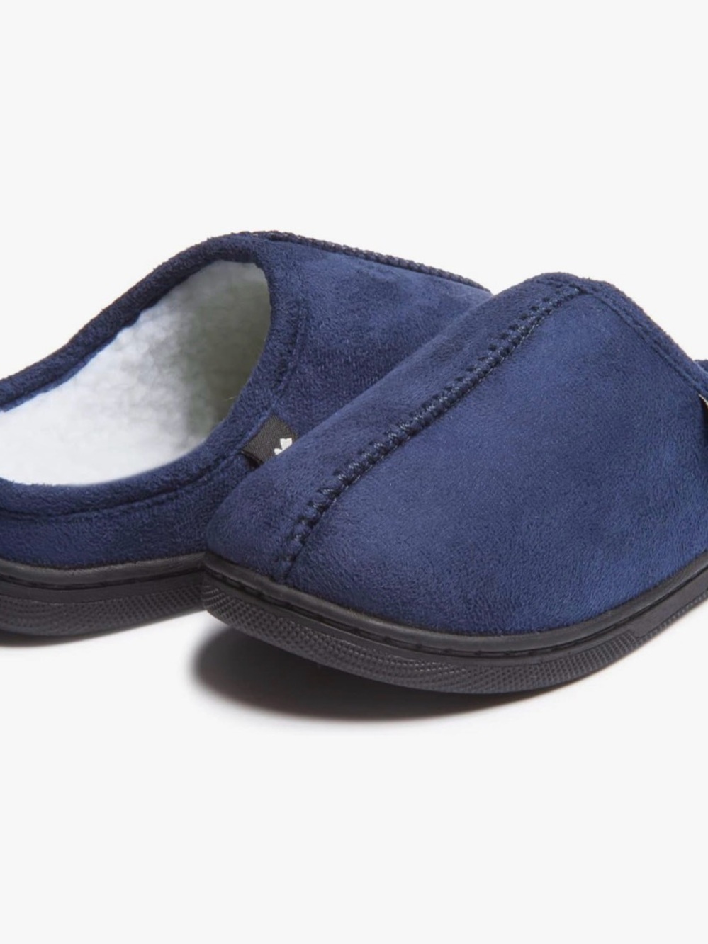 Lucky Brand Boy’s Navy and White Slip-On Cozy Slipper size 6 never worn - Picture 3 of 3